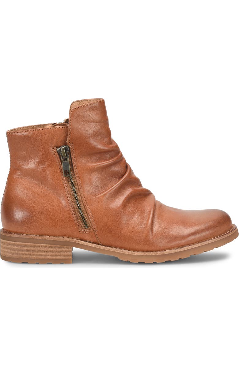 Söfft Beckie II Ruched Bootie, Alternate, color, Luggage