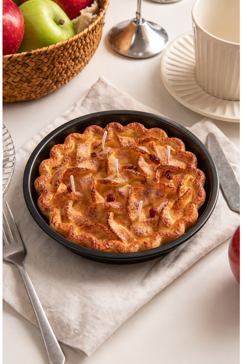 Apple Pie Candle, Alternate, color, Brown