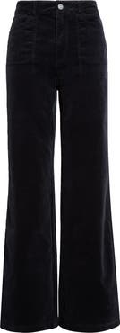 PAIGE Anessa Utility Pocket High Waist Wide Leg Jeans