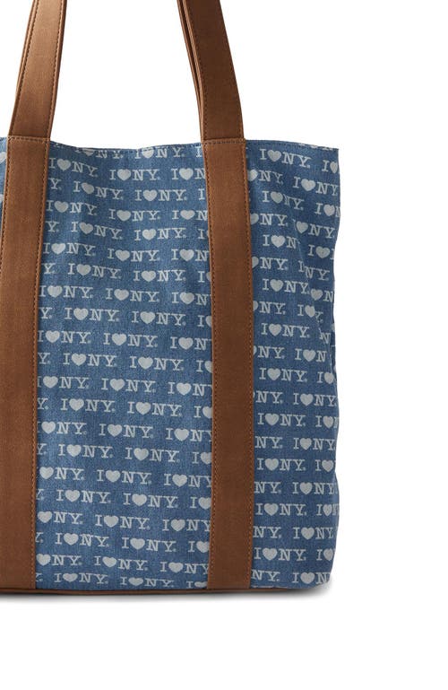 Rubi Shoes Marlow Tote Bag In Lcn Ny I Love Ny Blue Denim