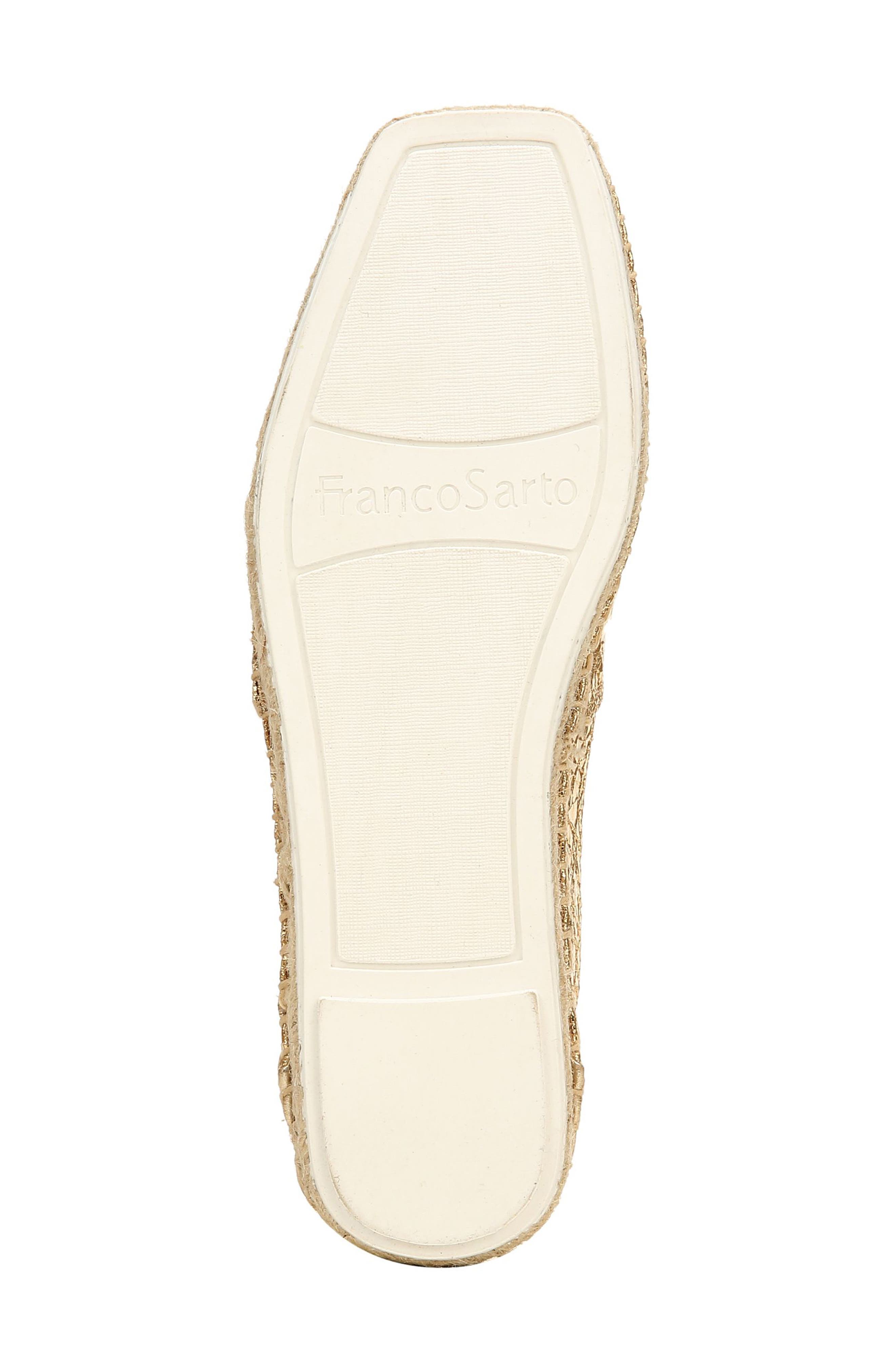 Kenna Espadrille Flat, Alternate, color, GOLD FAUX LEATHER