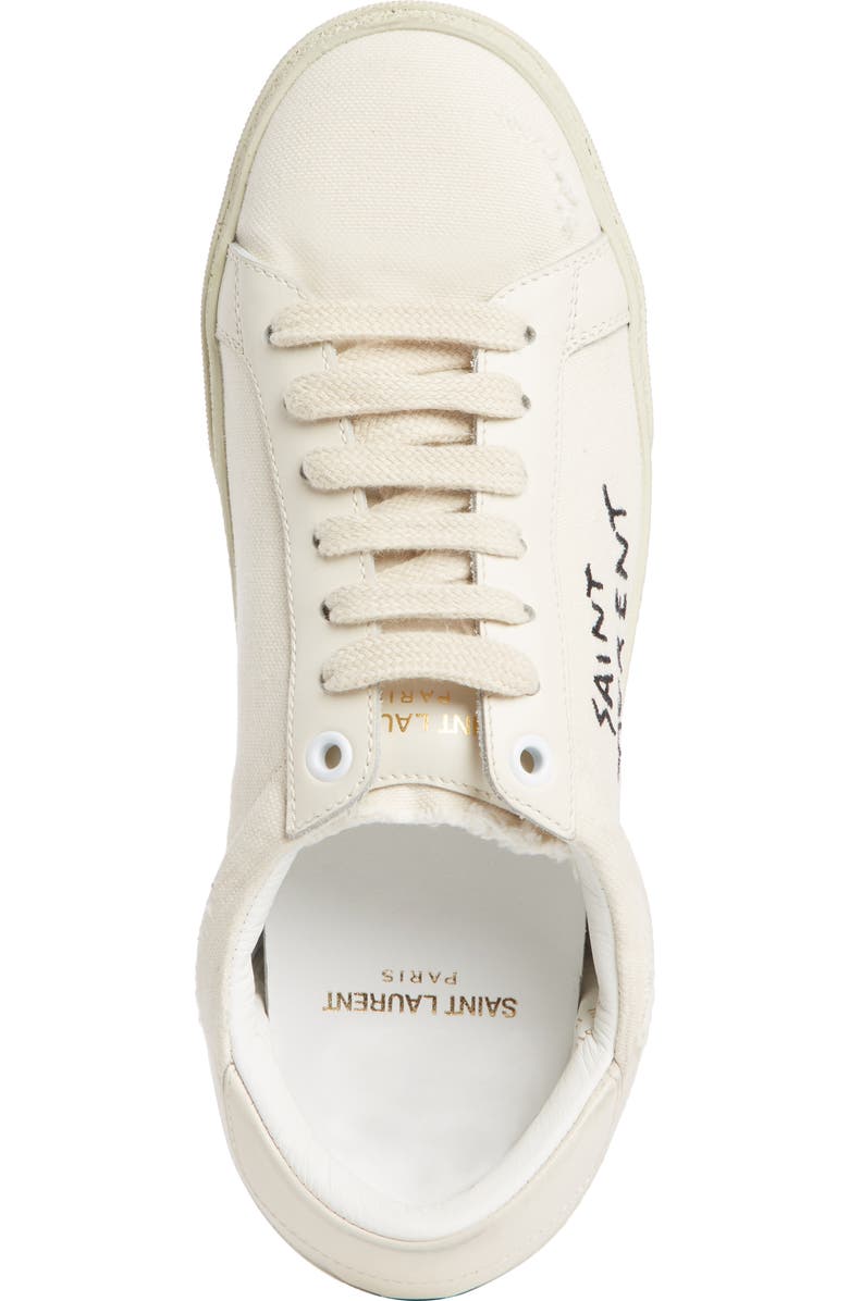 Saint Laurent Court Classic Embroidered Sneaker, Alternate, color,