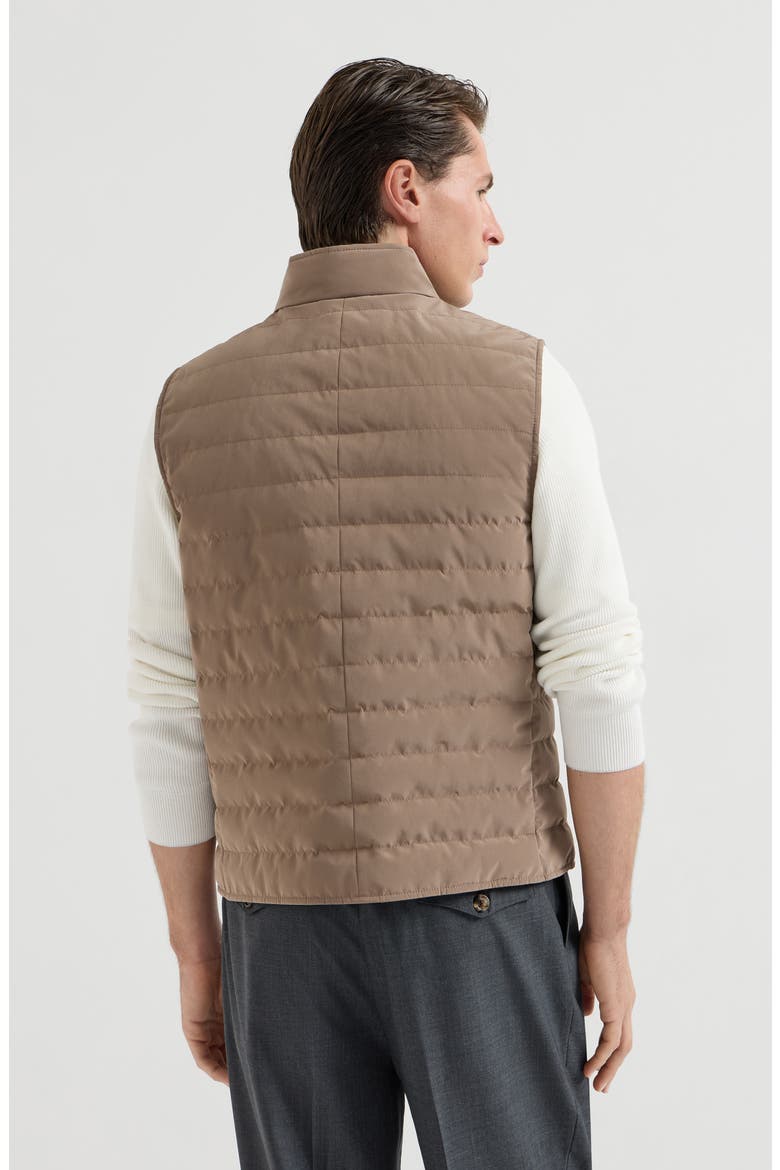 Nylon down vest, Alternate, color, Hazelnut
