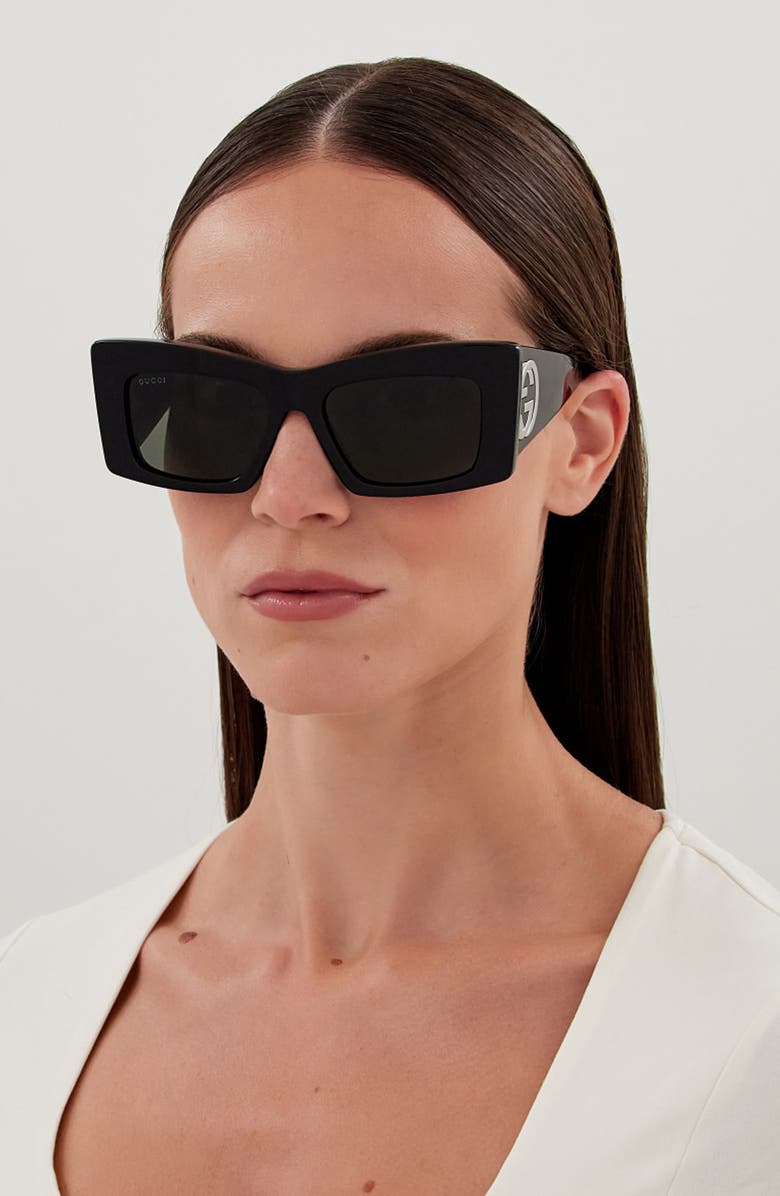 Gucci 53mm Square Sunglasses, Alternate, color, 