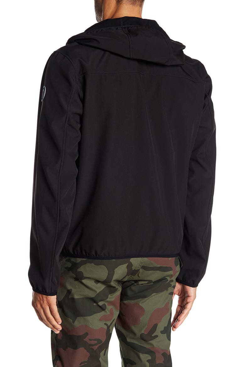 Softshell Fleece Hooded Jacket, Alternate, color, BLACK