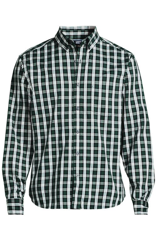 Lands' End Traditional Fit Long Sleeve Travel Kit Shirt In Multi