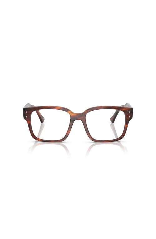 Ray Ban Ray-ban 53mm Square Optical Glasses In Brown