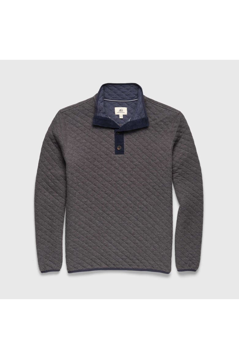 Ken Quilted Button Mock, Main, color, charcoal heather