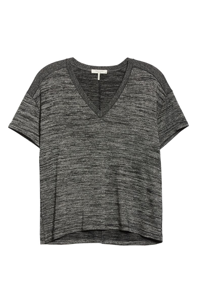 rag & bone Hudson V-Neck Top, Alternate, color, 
