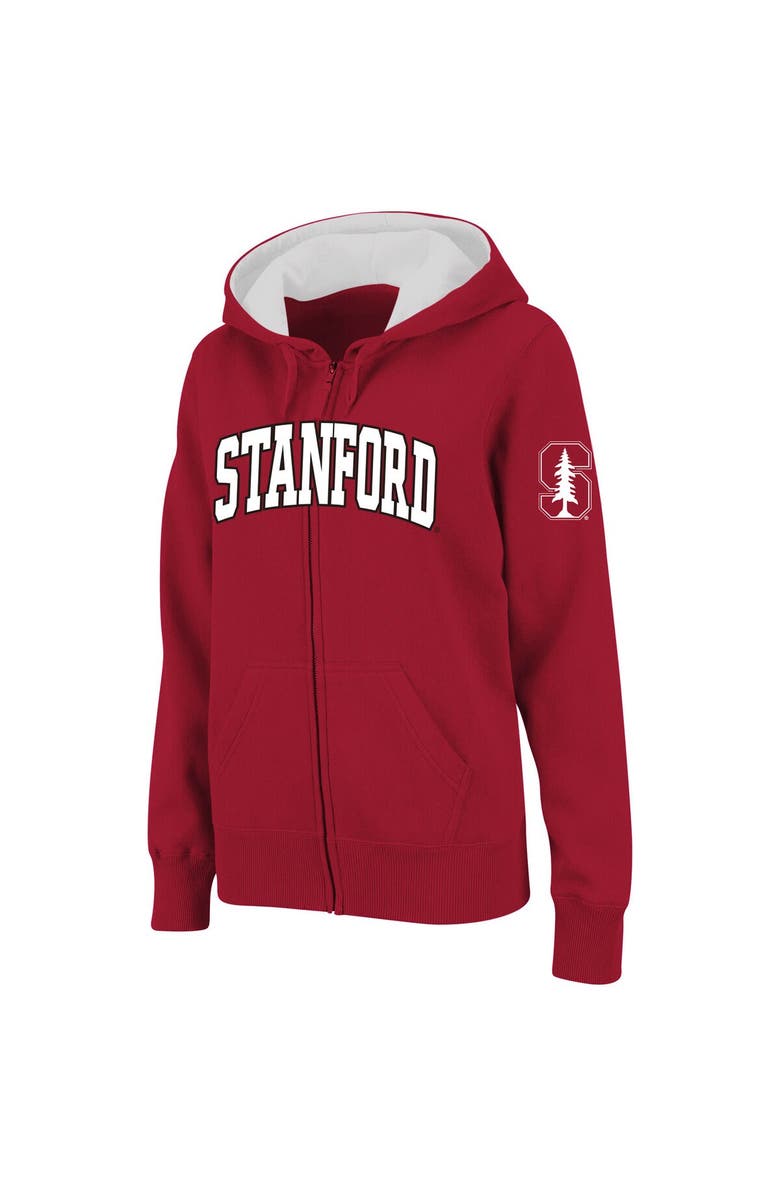 COLOSSEUM Women's Stadium Athletic Cardinal Stanford Cardinal Arched Name Full-Zip Hoodie, Main, color, Cardinal