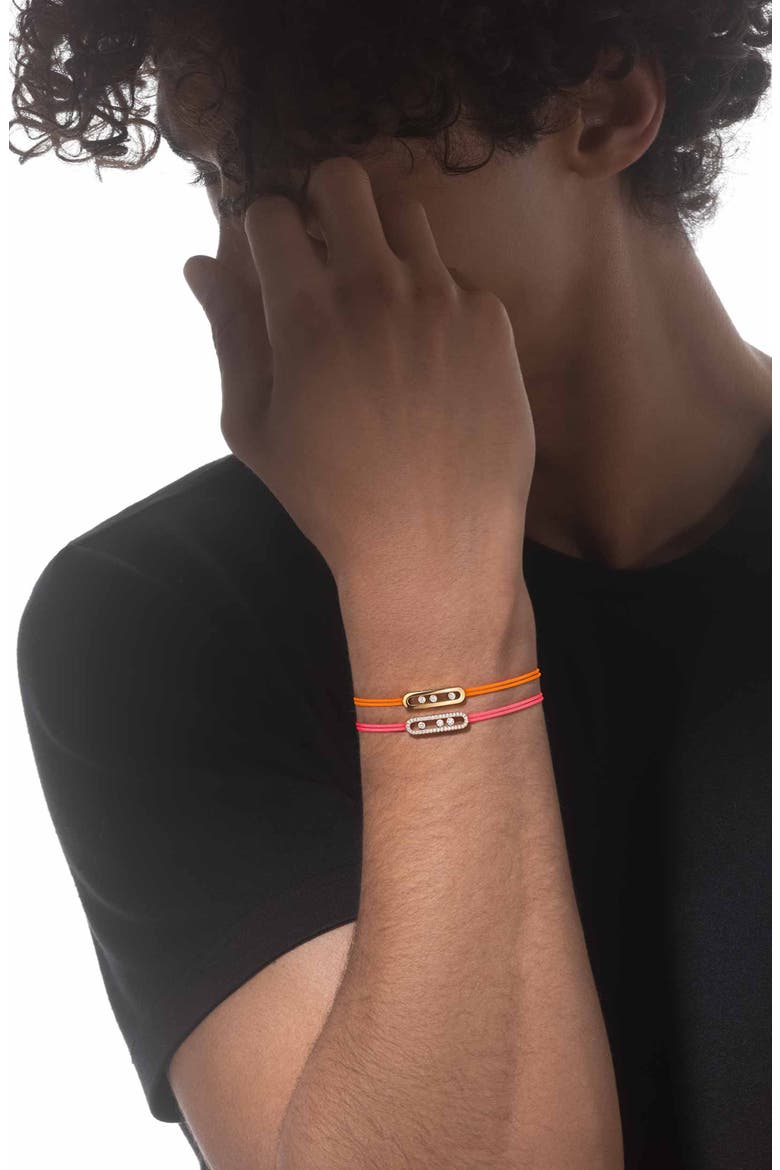 Care Pavé Diamond Friendship Bracelet, Alternate, color, PINK GOLD