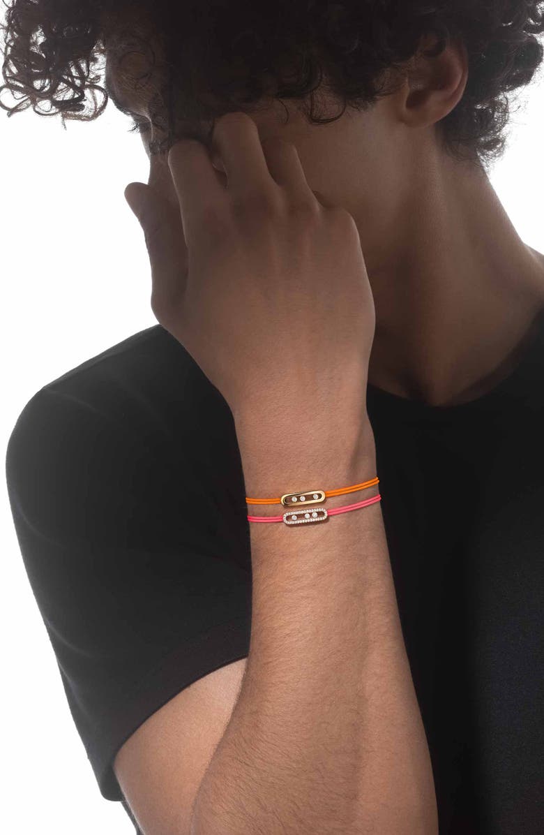 Messika Care Pavé Diamond Friendship Bracelet, Alternate, color, Pink Gold