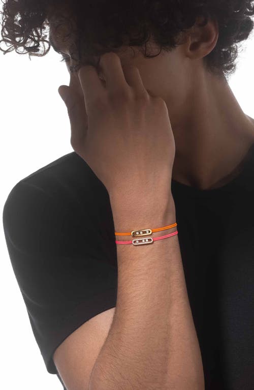 Messika Care Pavé Diamond Friendship Bracelet In Pink