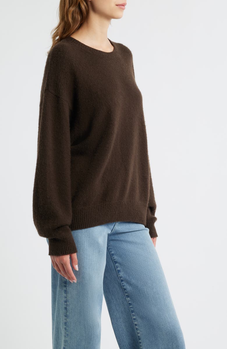 FRAME The Cashmere Brushed Sweater, Alternate, color, Coffee
