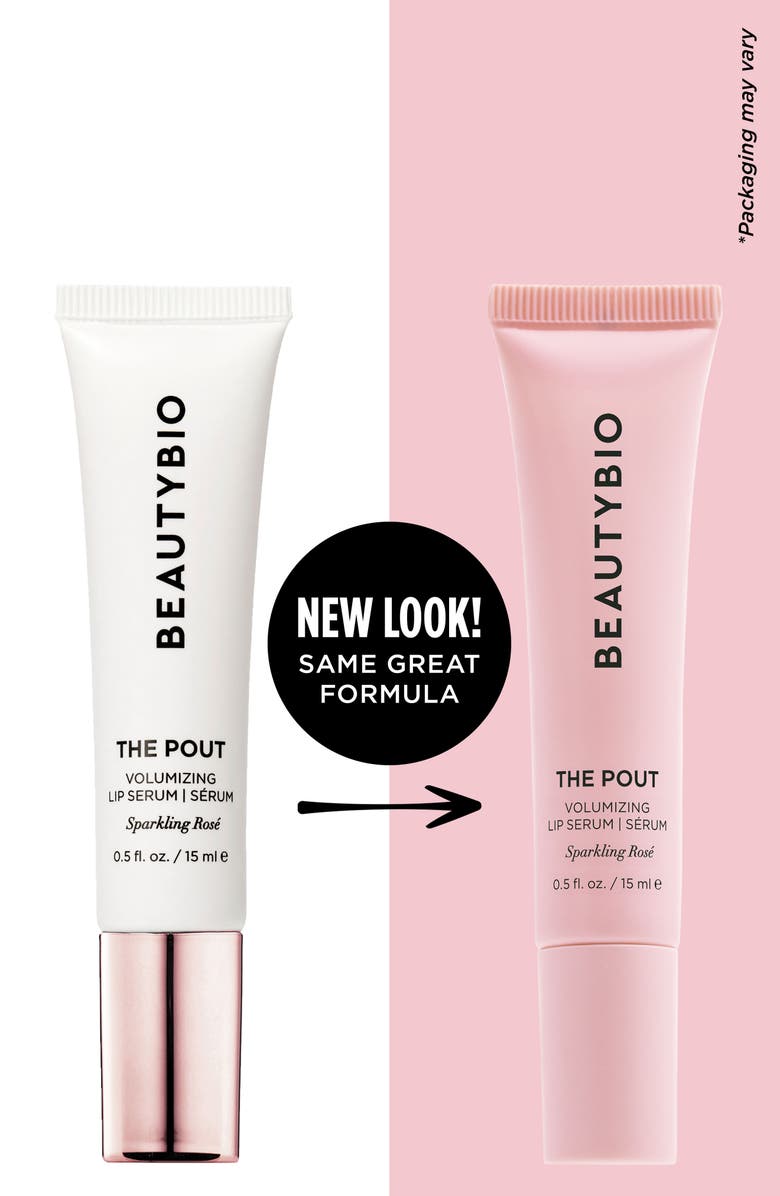 BeautyBio The Pout Sparkling Rosé Volumizing Lip Serum, Alternate, color, 