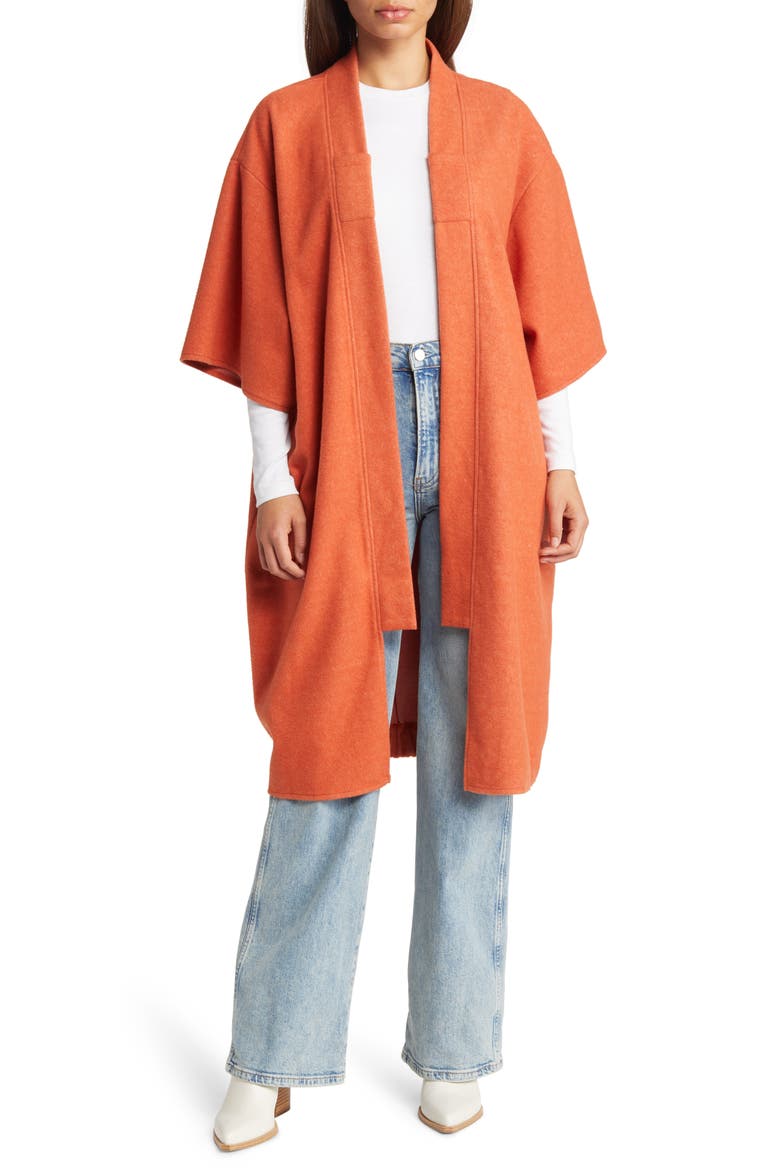 Open Front Duster, Main, color, ORANGE
