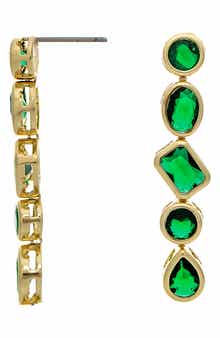 RIVKA FRIEDMAN Mixed Cut Linear Drop Earrings