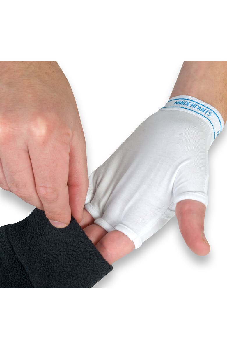 Archie McPhee White Fingerless Cotton Gloves, Alternate, color, Multicolored