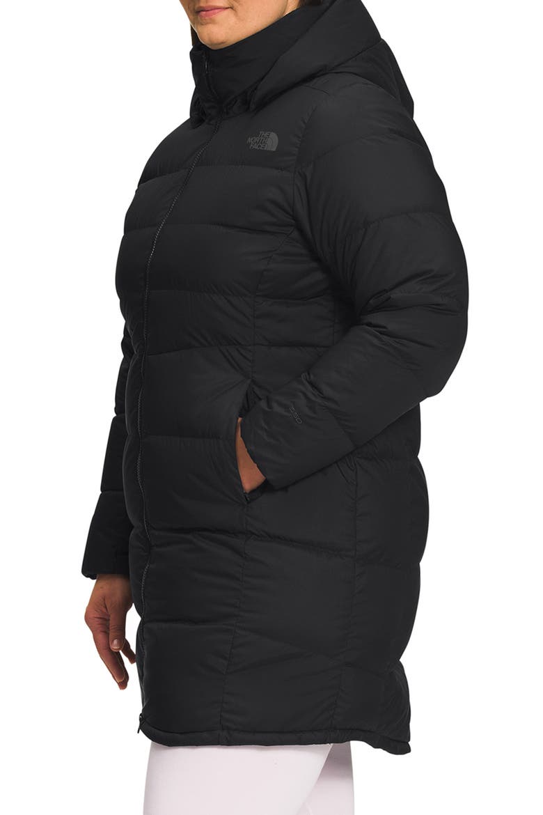 Metropolis Water Repellent 550 Fill Power Down Hooded Parka, Alternate, color, TNF BLACK