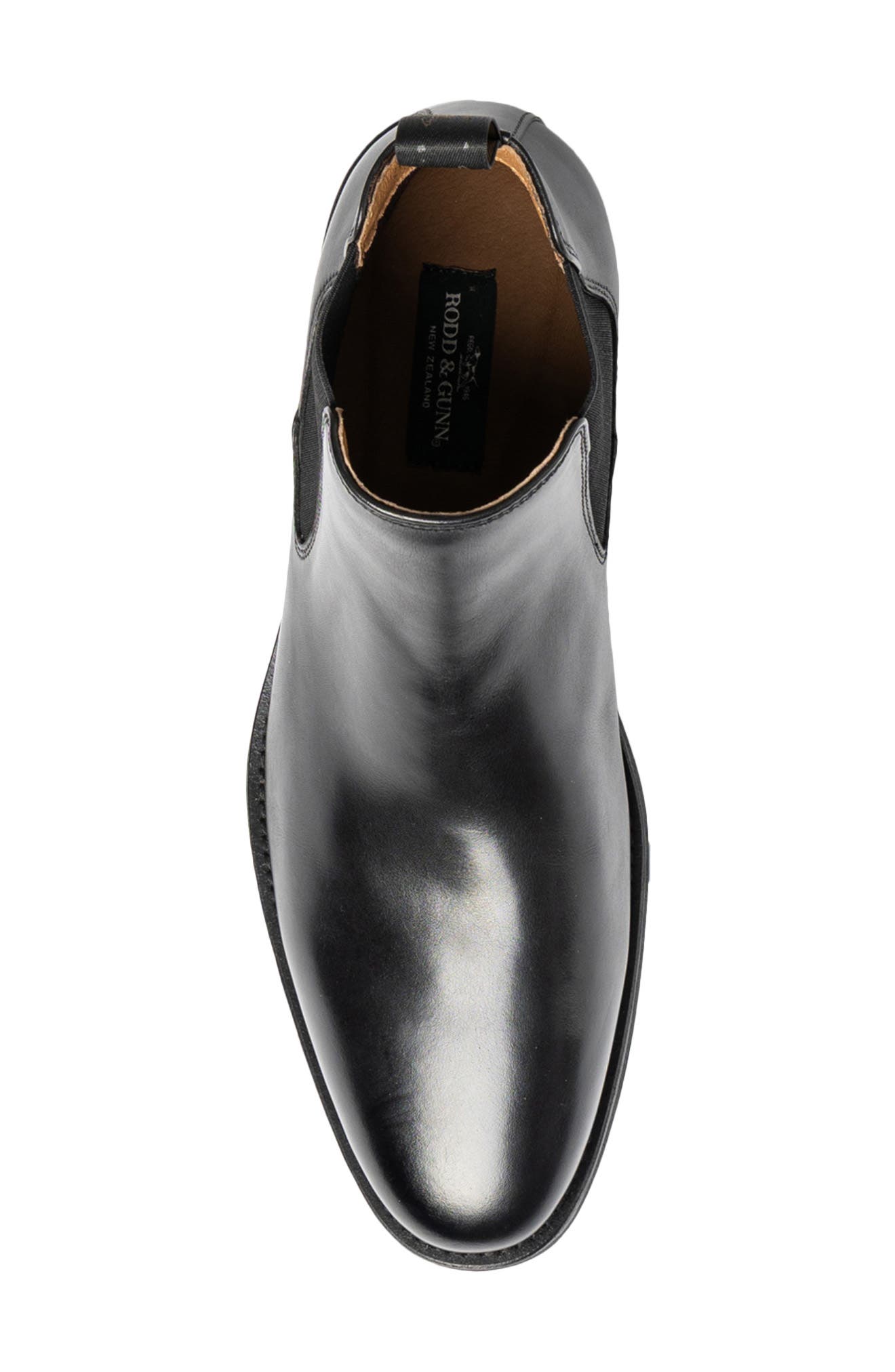 Russlands Leather Chelsea Boot, Alternate, color, NERO