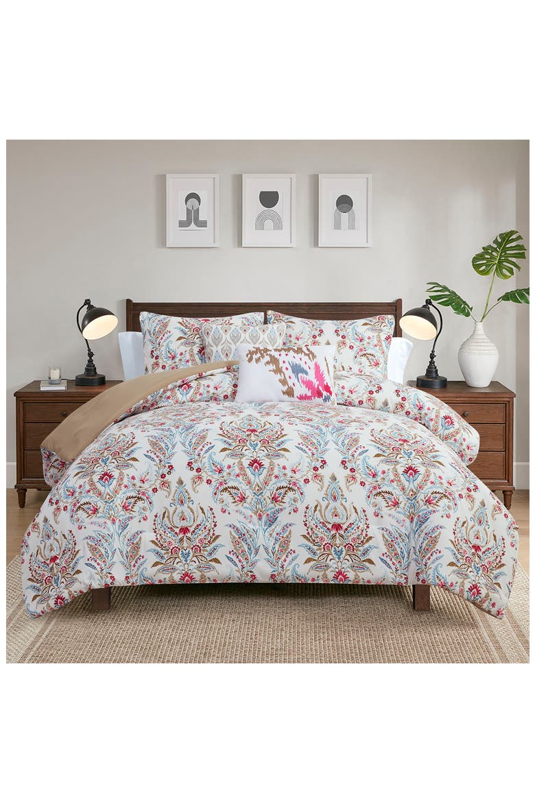 5-Piece Comforter Set, Alternate, color, BLUE/ RED