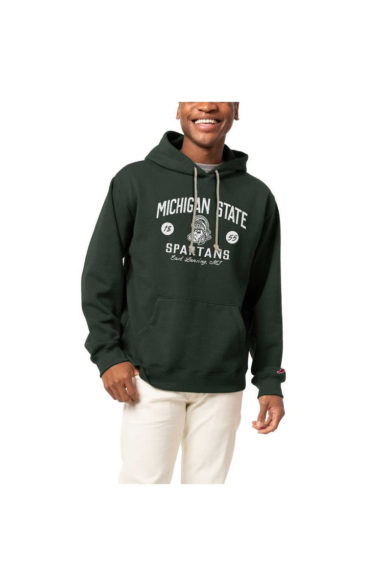 LEAGUE COLLEGIATE WEAR Men's League Collegiate Wear  Green Michigan State Spartans Bendy Arch Essential Pullover Hoodie, Alternate, color, Green