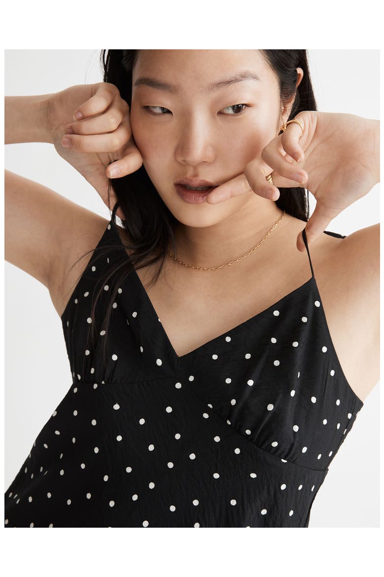 Layton Bonsai Bloom Mini Slip Sundress, Alternate, color, TRUE BLACK