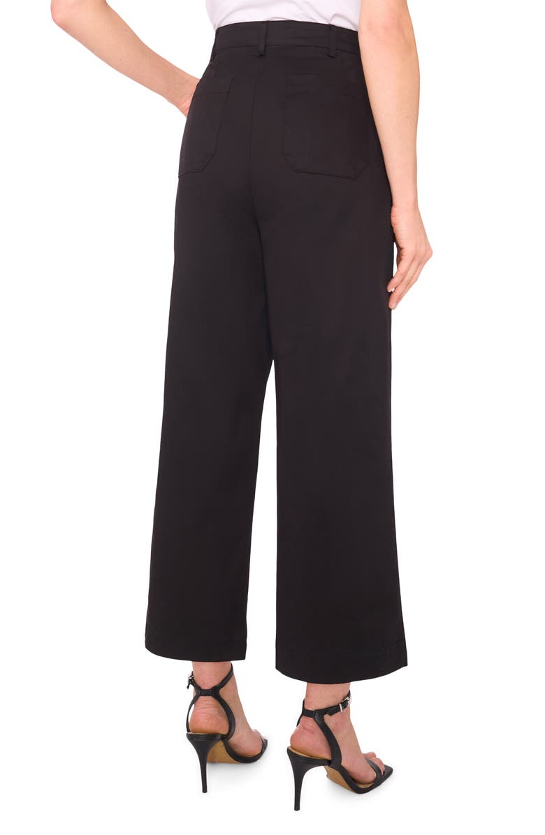 Halogen<sup>®</sup> Patch Pocket Crop Twill Pants, Alternate, color, Rich Black