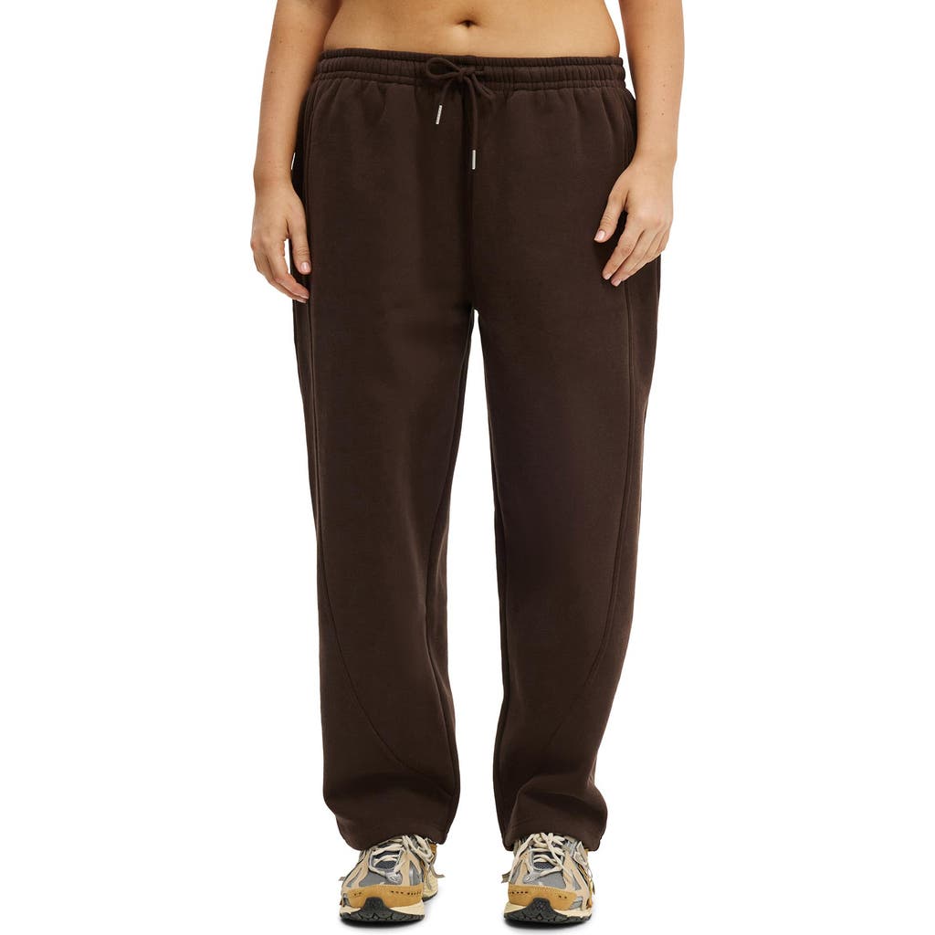 Cotton On Body Active Plush Essential Barrel Sweatpant In Brown