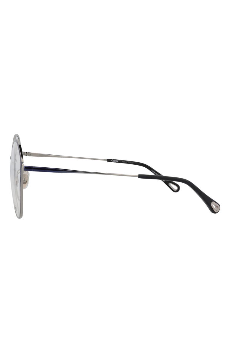 Chloé Core 57mm Rectangular Optical Glasses, Alternate, color, Blue Blue Transparent
