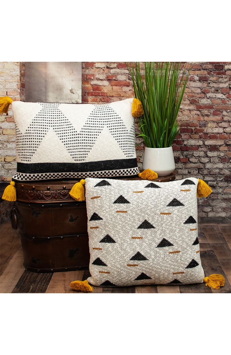 PARKLAND COLLECTION Kimmi Transitional Beige Throw Pillow, Alternate, color, Beige