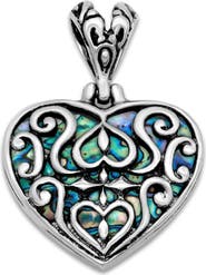 SAMUEL B. Abalone Heart Pendant