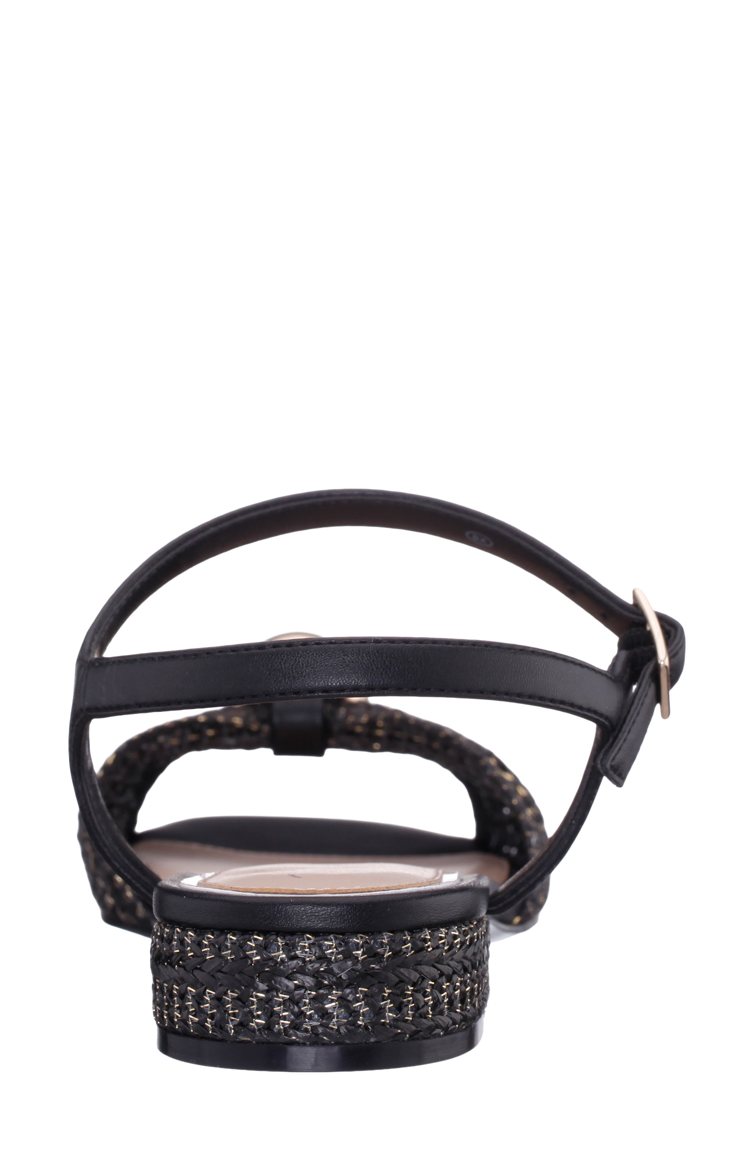 Nina Slater Ankle Strap Sandal, Alternate, color, Black