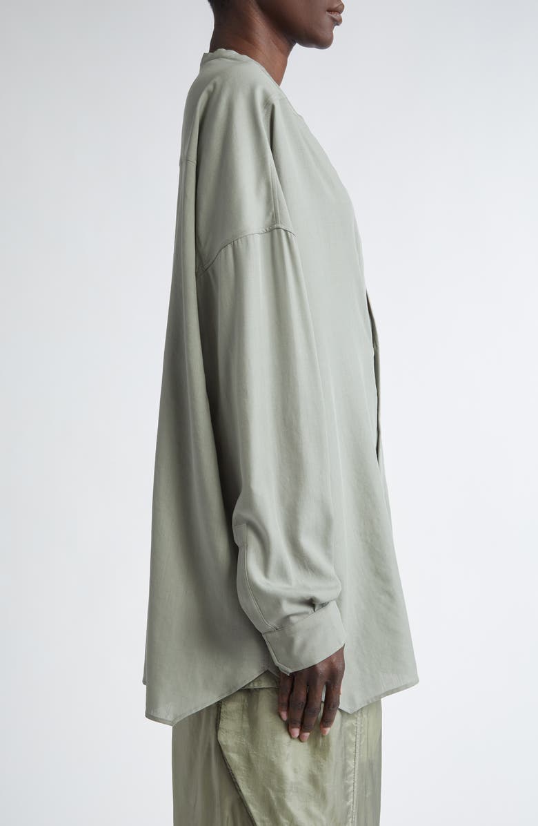 Rick Owens Lido Larry Virgin Wool Shirt, Alternate, color, Celadon