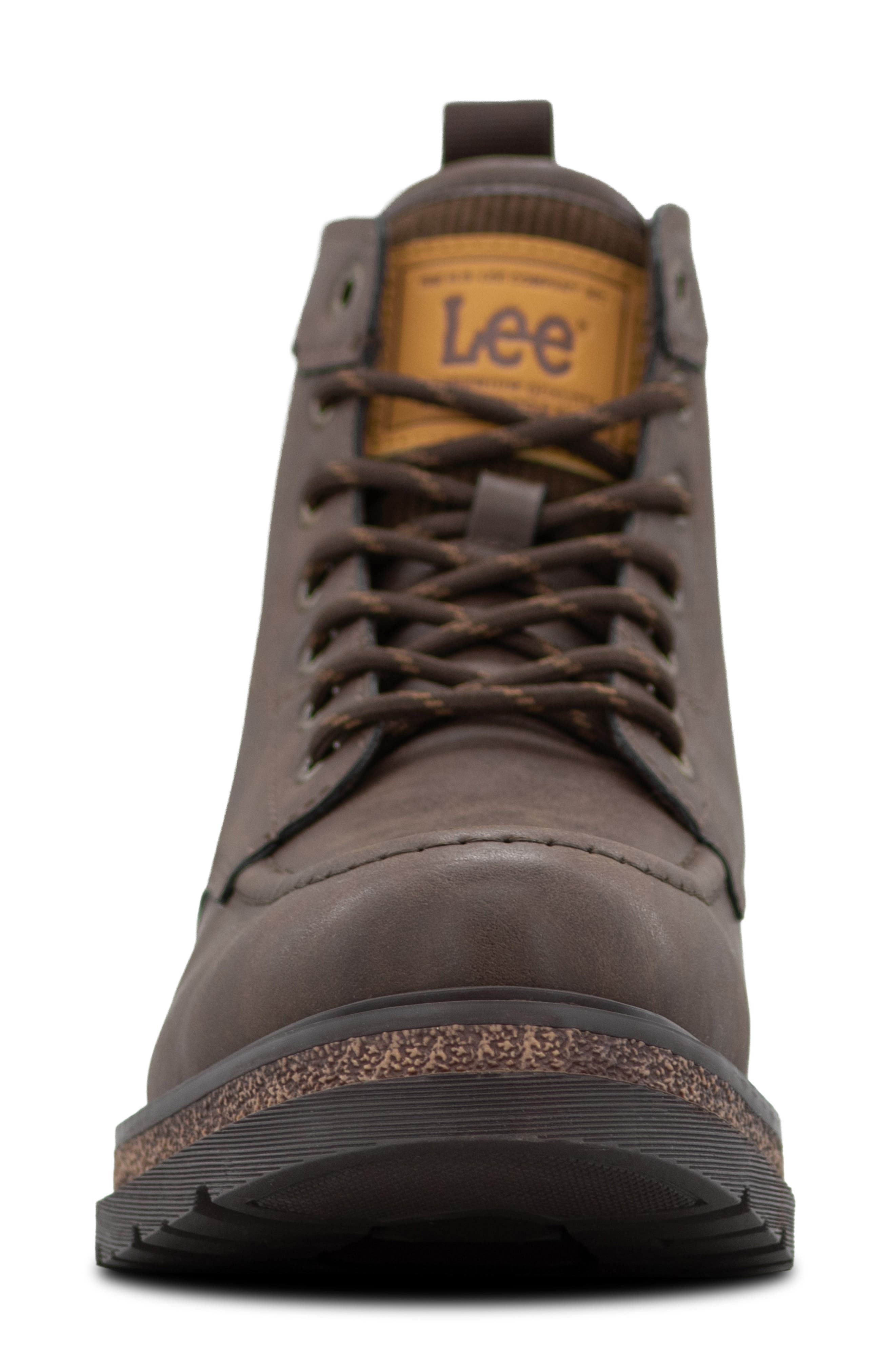 Robin Faux Leather Boot, Alternate, color, DARK BROWN