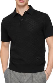 Burberry Check Wool Polo Shirt