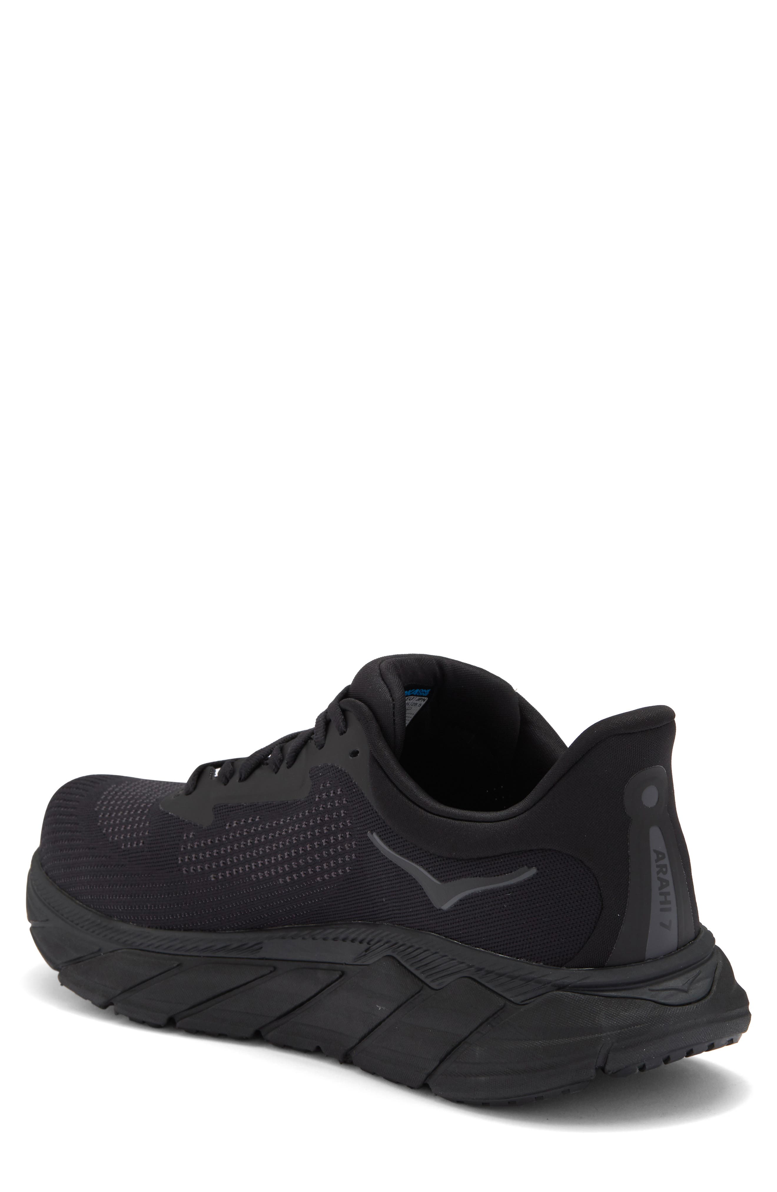 HOKA Arahi 7 Running Shoe, Alternate, color, Black / Black