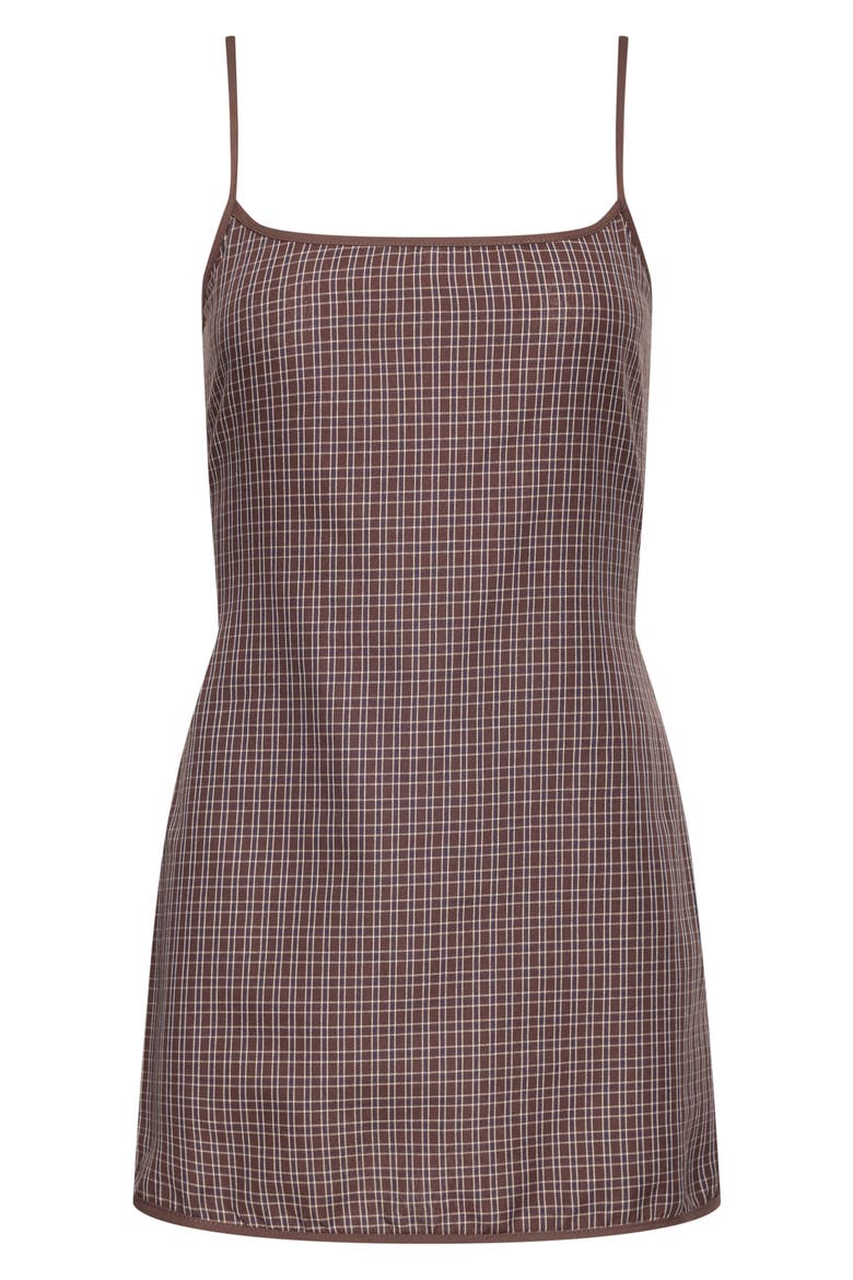 Voyage Check Minidress, Alternate, color, CHOCOLATE PLAID