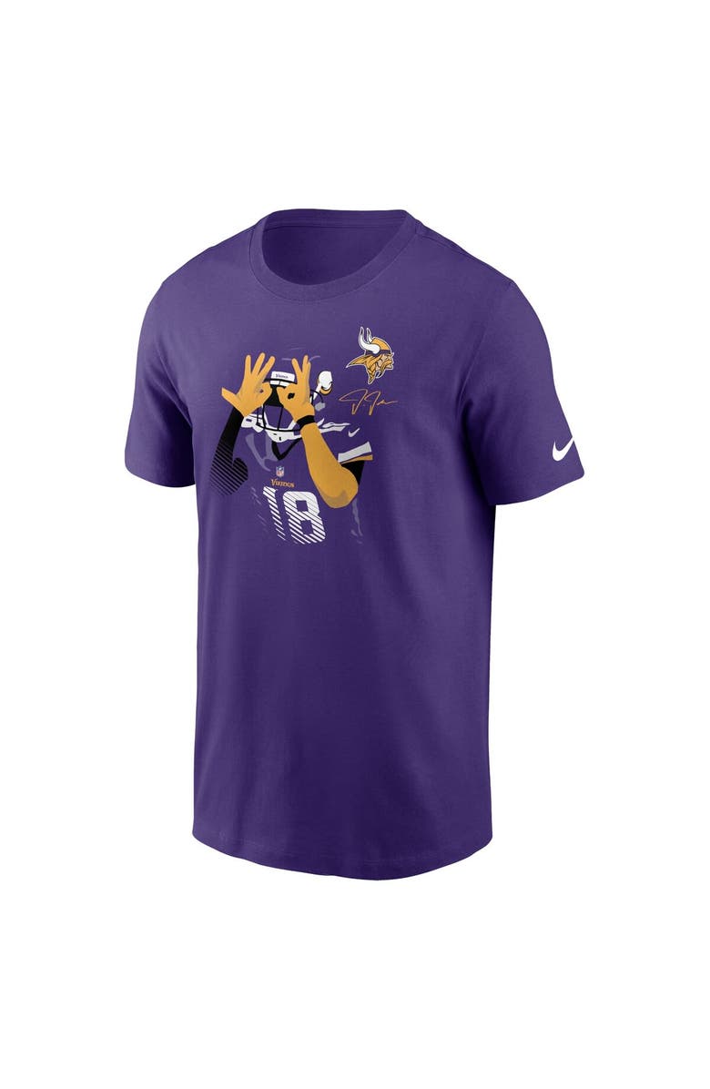 Nike Men's Nike Justin Jefferson Purple Minnesota Vikings Player Graphic T-Shirt, Alternate, color,