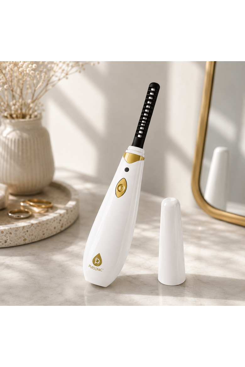 Heated Eyelash Curler with Comb Rechargeable, Alternate, color, White