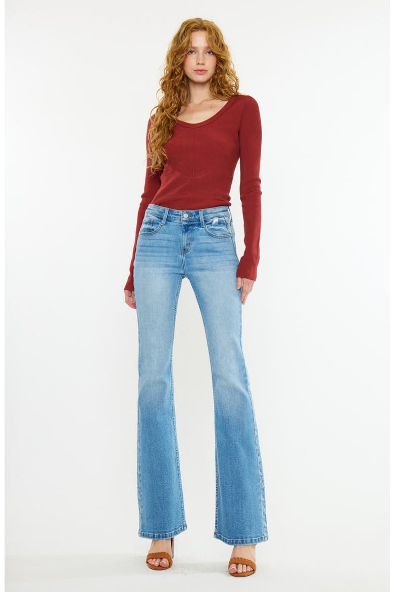 Odalis Mid Rise Flare Jeans, Alternate, color, Medium Wash