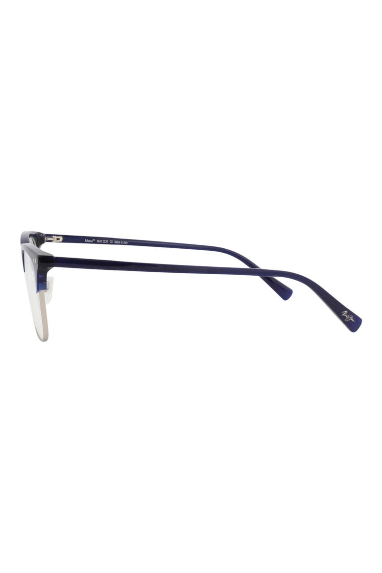 52mm Square Optical Glasses, Alternate, color, NAVY TRANSPARENT