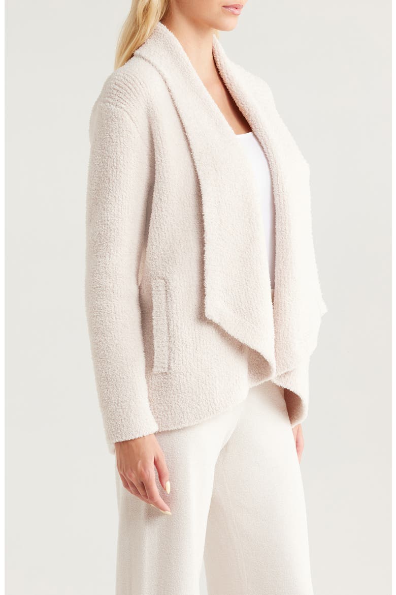 Cozy Chic® Shawl Collar Rib Cardigan, Alternate, color, SAND DUNE