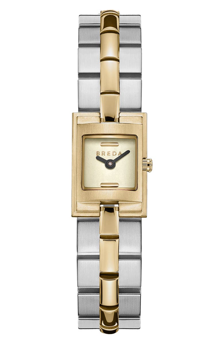 BREDA Relic Square Bracelet Watch, 16mm, Main, color, Two Tone
