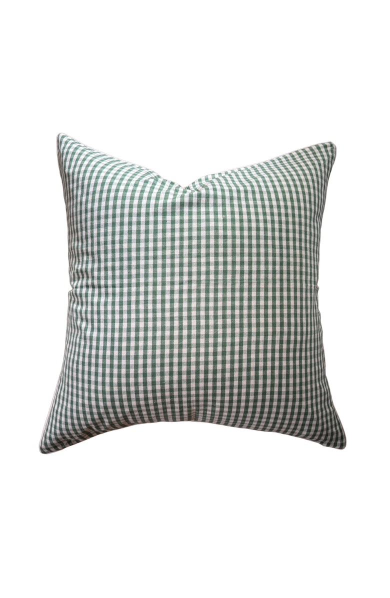 KD Weave Gingham Pillow Cover - Cover Only, Alternate, color, Olive - 16 X 23