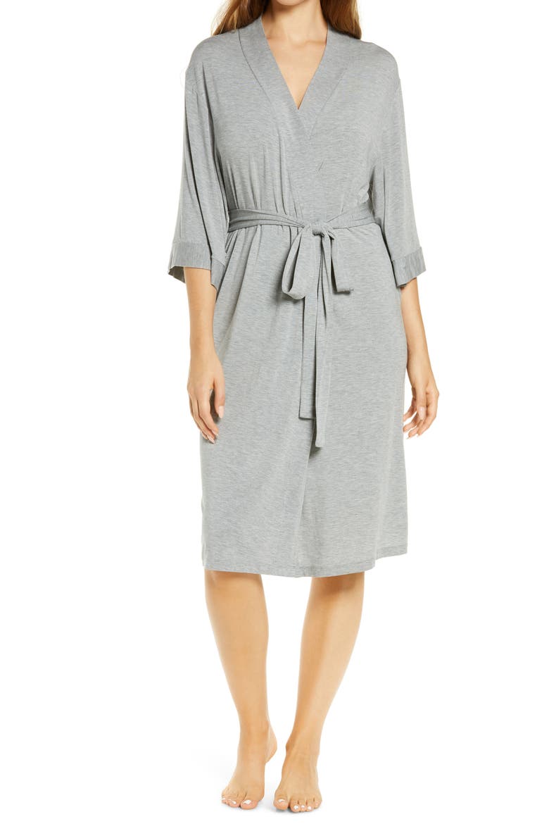 Jersey Robe, Main, color, MED GREY