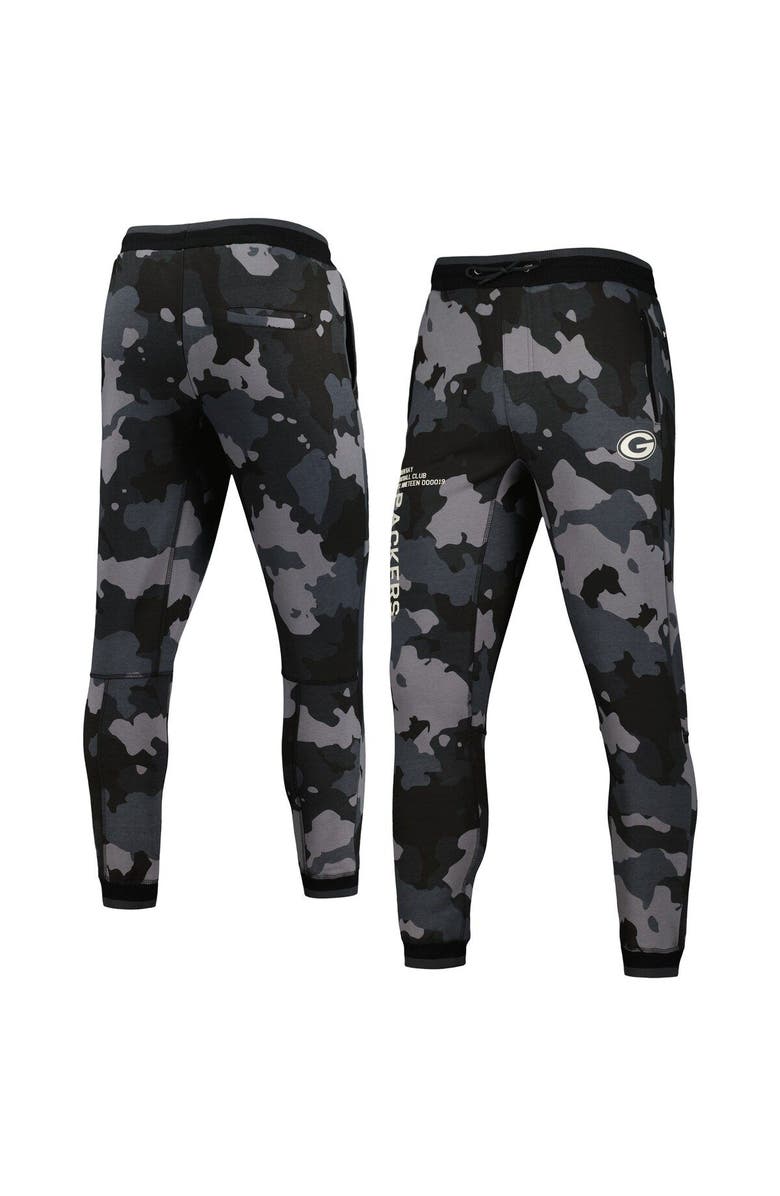 THE WILD COLLECTIVE Unisex The Wild Collective Black Green Bay Packers Camo Jogger Pants, Main, color, Black