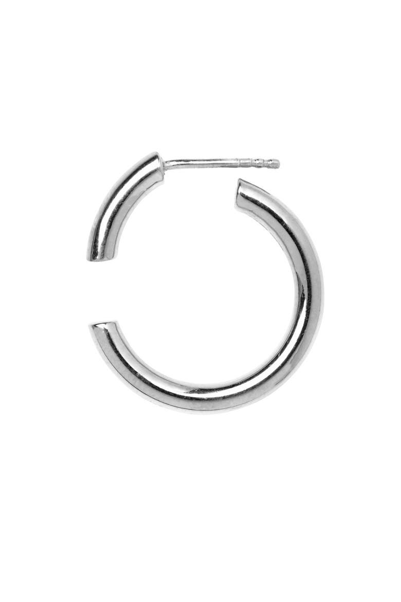 Disrupted Hoop Earring, Main, color, HIGH POLISHED SILVER
