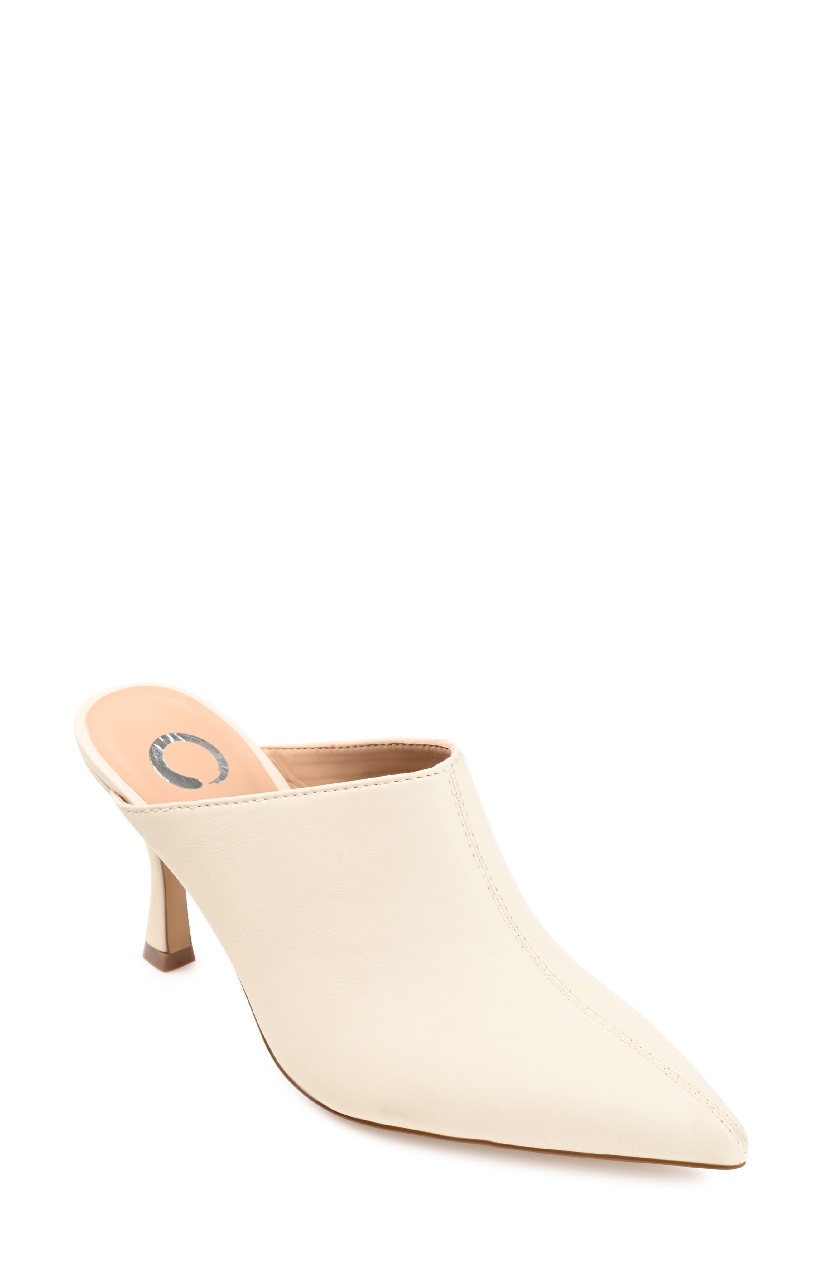 Journee Collection Shiyza Faux Leather Mule Pump, Main, color, Nude