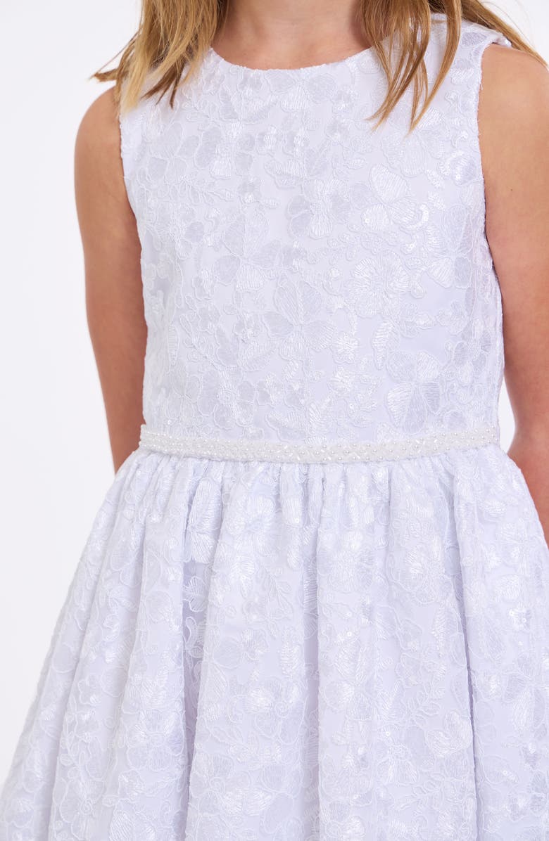 Iris & Ivy Sequin Lace Ballerina Communion Dress, Alternate, color,